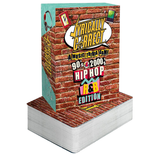 Lyrically Correct 90's & 2000's Hip Hop & R&B Edition | Music Card Game | Standalone Party Game for Families & Adults