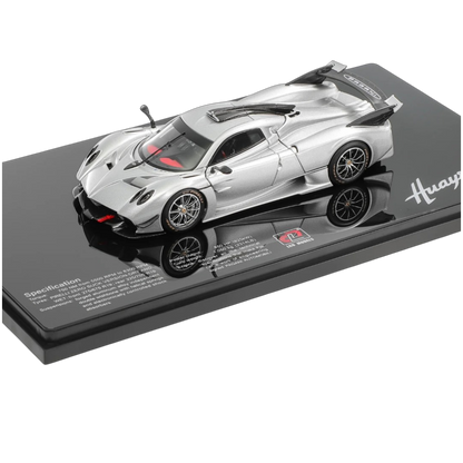LCD Models 1:43 Pagani Huayra R Silver Die-Cast Model Car | Premium Collectible