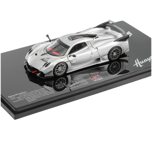 LCD Models 1:43 Pagani Huayra R Silver Die-Cast Model Car | Premium Collectible