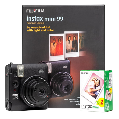 Fujifilm Instax Mini 99 Premium Instant Camera Pack with 20 Shots Film – Black