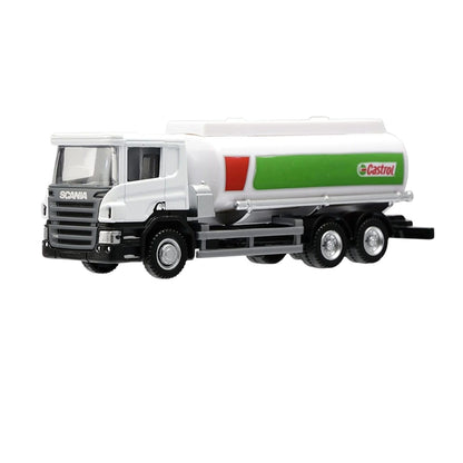 RMZ City 1:64 Scania P-Series Castrol Oil Tanker Truck Die-Cast Model – White & Green
