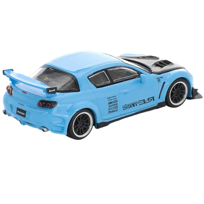 POP RACE Mazda RX-8 RE Amemiya Blue 1:64 Die-Cast Car Model | PR64-270 JDM Collector Edition
