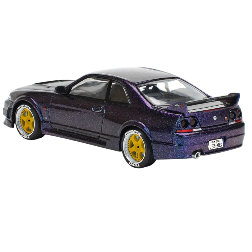 POP RACE Nissan Skyline GT-R R33 Purple 1:64 Die-Cast Car Model