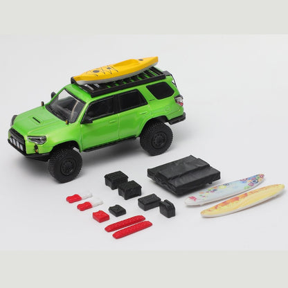 GCD 536 Toyota 4Runner Widebody Prerunner Green 1:64 Diecast Model SUV with Accessories – Premium Off-Road Collectible