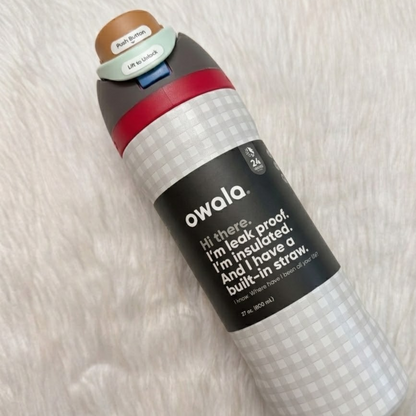 Owala FreeSip Insulated Stainless Steel Water Bottle 27oz. / 800ml – Leak-Proof Travel Bottle with Built-in Straw (Pack of 1)