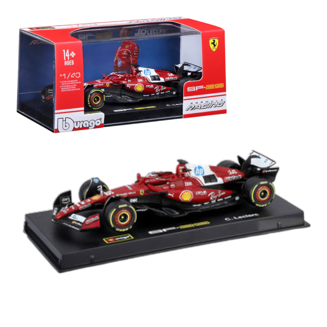 Bburago 1:43 Ferrari SF-25 #16 Charles Leclerc 2025 Diecast Formula 1 Car