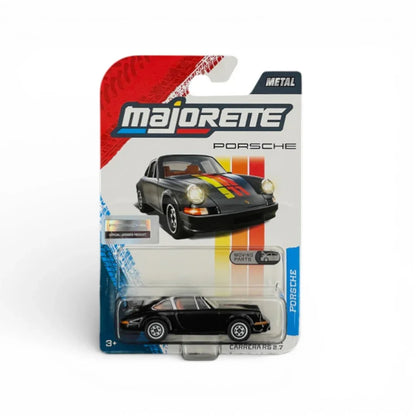 Majorette Metal Porsche 911 Carrera RS 2.7 Black Diecast Car – Classic Collector Toy with Moving Parts