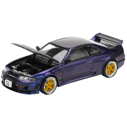 POP RACE Nissan Skyline GT-R R33 Purple 1:64 Die-Cast Car Model | PR64-256 Collector Edition