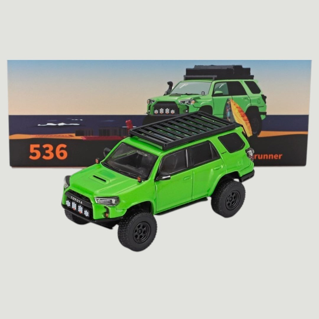 GCD 536 Toyota 4Runner Widebody Prerunner Green 1:64 Diecast Model SUV with Accessories – Premium Off-Road Collectible