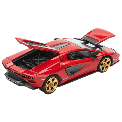 POP RACE Lamborghini Countach LPI 800-4 Rosso 1:64 Die-Cast Car Model | Collector Edition