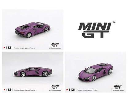 Mini GT 1:64 Lamborghini Revuelto Viola 30th Matte Die-Cast Model Car – Premium Blister Pack Collectible