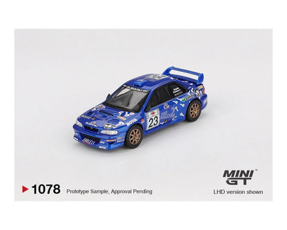 MINI GT 1:64 (Blister)-Subaru Impreza WRC99 #23 2000 Acropolis Rally LHD + Mercedes-Benz 190E 2.5-16 Evolution II -- Astral Silver