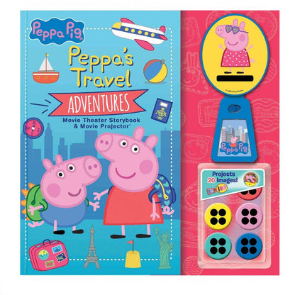 Peppa Pig Peppa's Travel Adventures Movie Theater Storybook & Movie Projector | Projects 20 Images | Interactive Storybook Gift for Kids