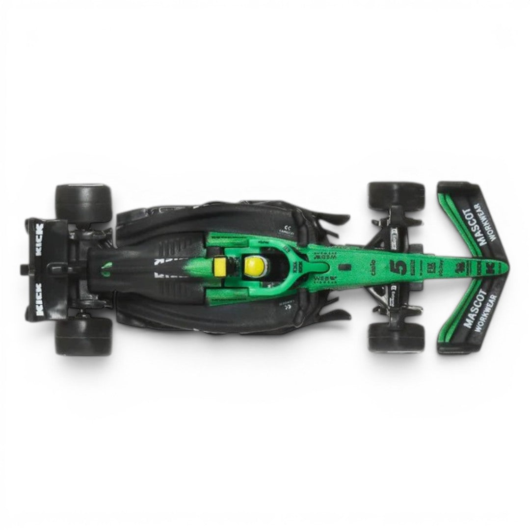 Hot Wheels Premium 1:64 Formula 1 2025 KICK Sauber F1 Team #5 Die-Cast Car | Metal/Metal with Real Riders