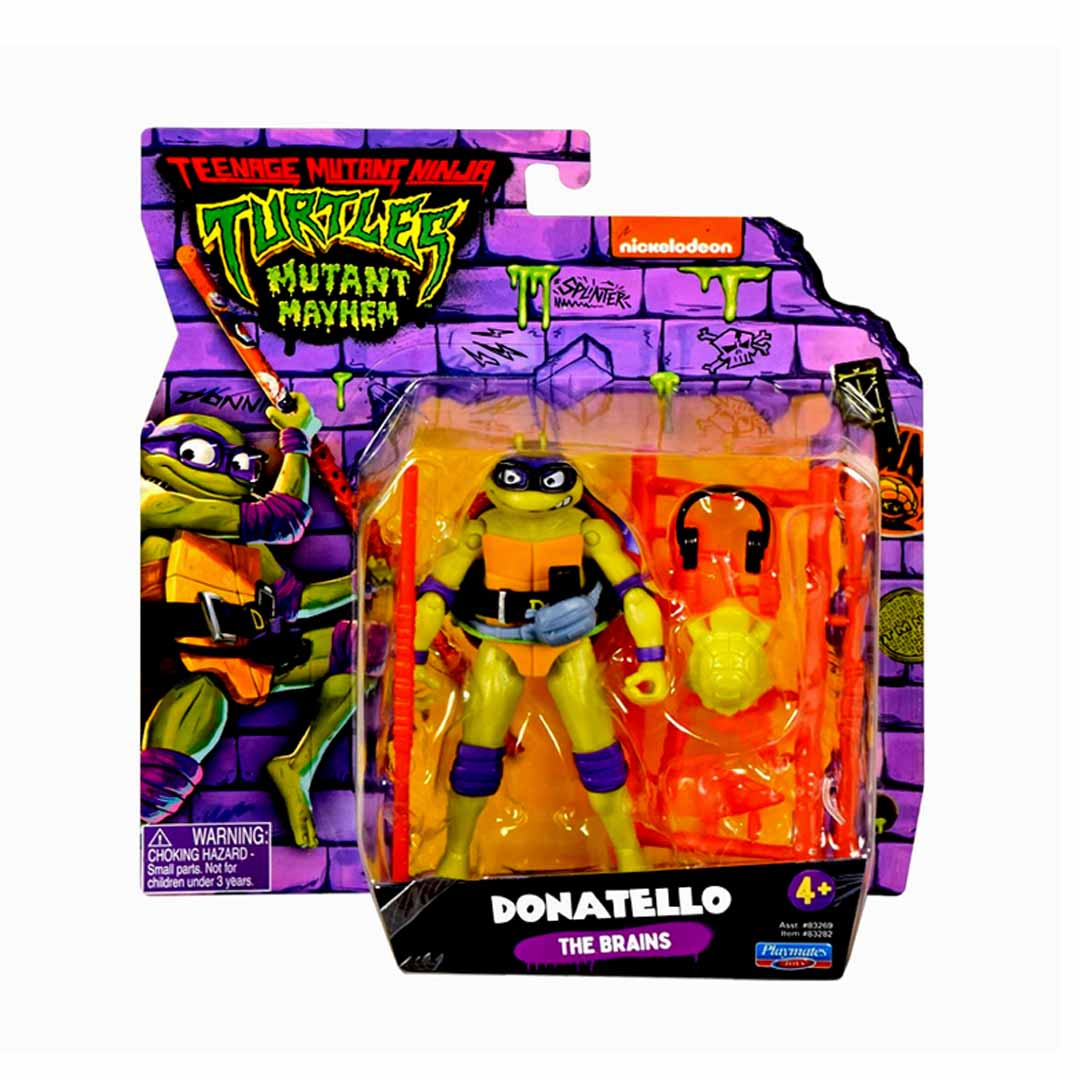 Teenage Mutant Ninja Turtles Mutant Mayhem Donatello Action Figure | 4.5 Inch TMNT Collectible with Accessories