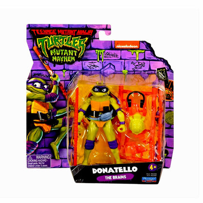 Teenage Mutant Ninja Turtles Mutant Mayhem Donatello Action Figure | 4.5 Inch TMNT Collectible with Accessories