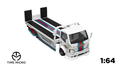 Time Micro 1:64 H300 Flatbed Transport Trailer – Martini Racing Livery | Premium Diecast Car Carrier