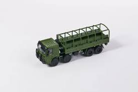 Masdi 1:64 HOWO Military Truck Die-Cast Model – Army Green Heavy Duty Truck Collectible