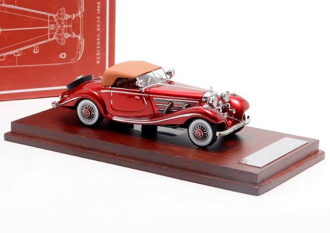 Liberty64 1:64 Mercedes-Benz 500K (W29) Die-Cast Model Car | Classic Luxury Roadster Collectible with 4 Variants