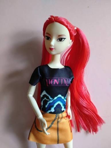 K-Pop Demon Hunters Mira Fashion Doll with Blue Pet Figure | Red Hair Doll Playset | 3+ Years