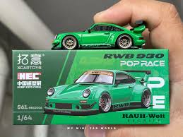 Pop Race 1:64 Porsche RWB 930 Green HEC 2026 Die-Cast Model Car