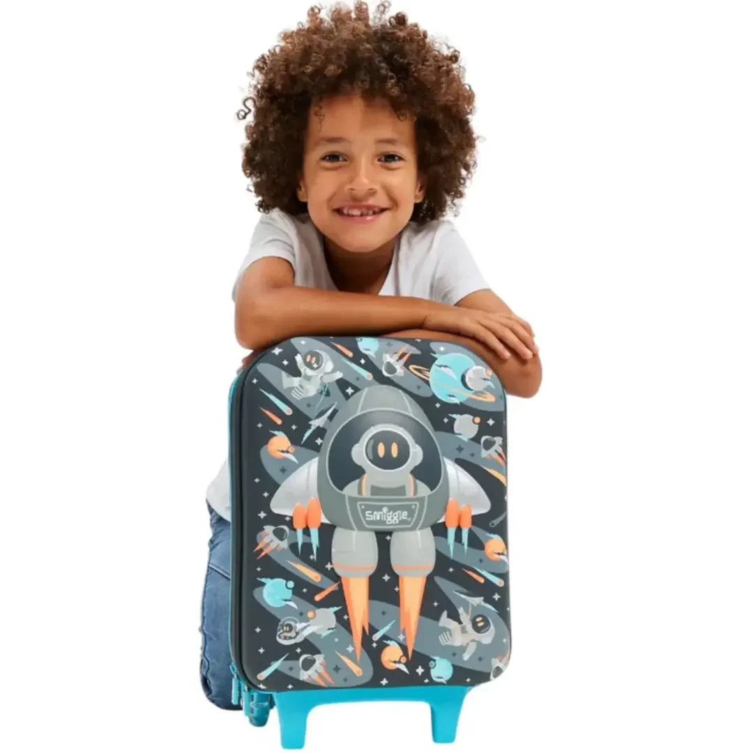 Smiggle Junior Trolley Suitcase 16"Inch – Hardtop Kids Travel Bag with Wheels & Pull-Out Handle
