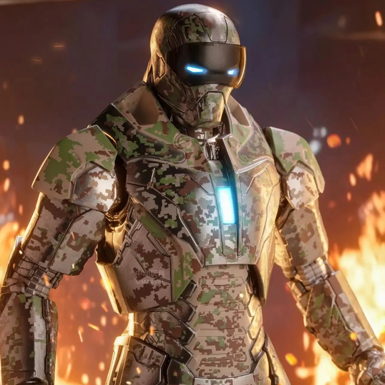 ZD Toys 1:10 Scale Iron Man Mark XXIII (Shades) Action Figure | Marvel Studios Iron Man 3 Camouflage Armor Collectible with Premium Articulation