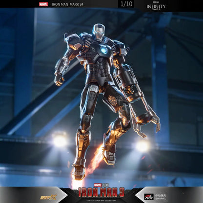 ZD Toys Marvel Infinity Saga Iron Man Mark 34 (MK XXXIV) Action Figure (7 Inch) | 1:10 Scale Premium Collectible