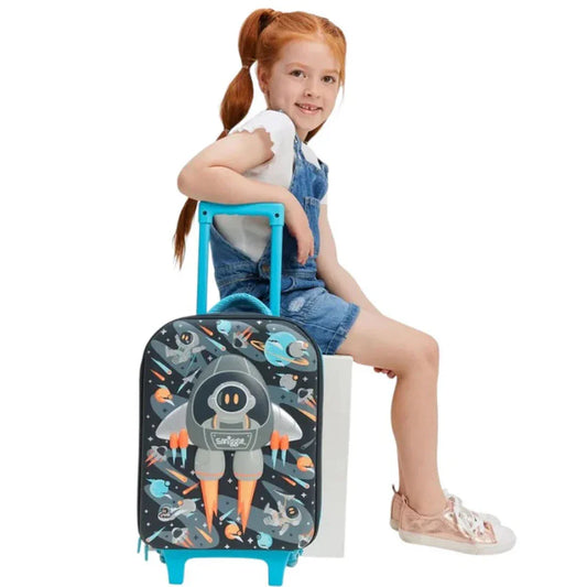 Smiggle Junior Trolley Suitcase 16"Inch – Hardtop Kids Travel Bag with Wheels & Pull-Out Handle