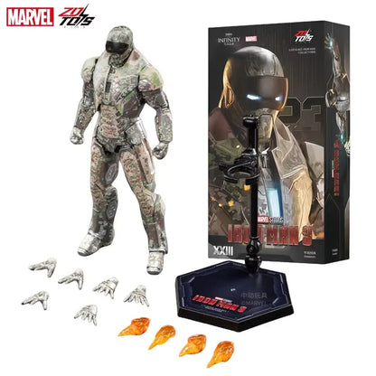 ZD Toys 1:10 Scale Iron Man Mark XXIII (Shades) Action Figure | Marvel Studios Iron Man 3 Camouflage Armor Collectible with Premium Articulation