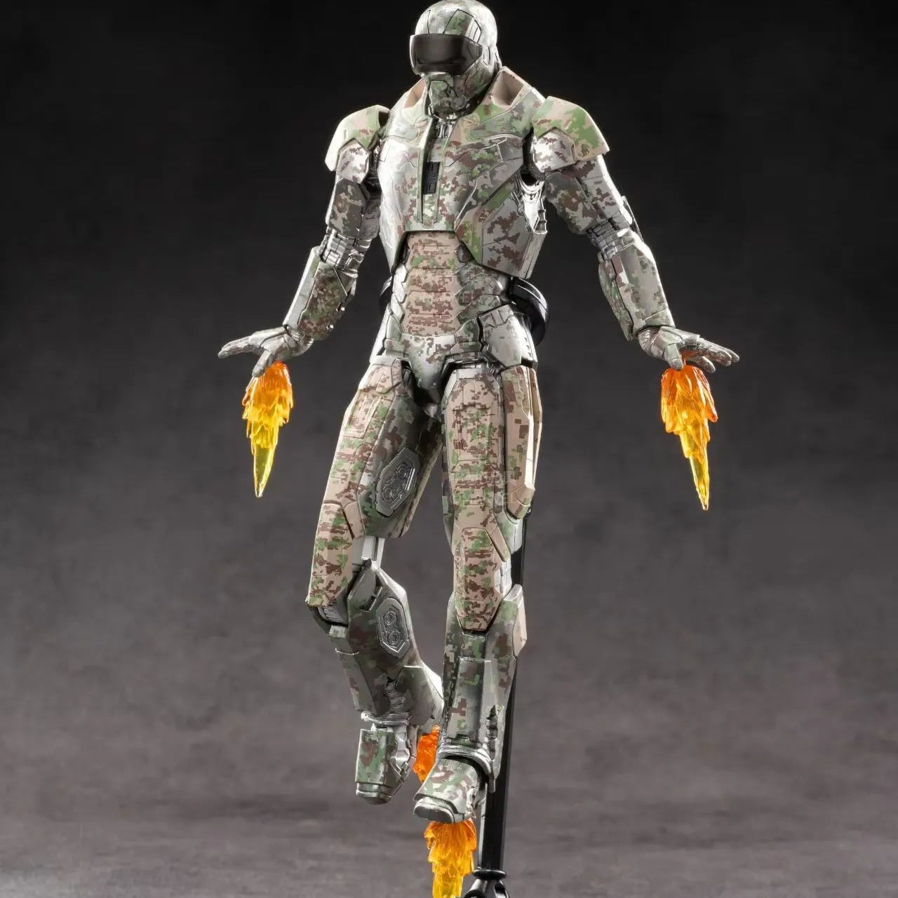 ZD Toys 1:10 Scale Iron Man Mark XXIII (Shades) Action Figure | Marvel Studios Iron Man 3 Camouflage Armor Collectible with Premium Articulation