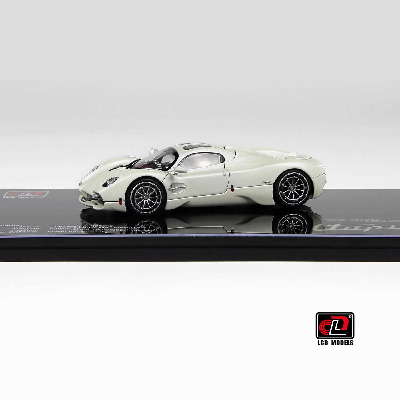 LCD Models 1:43 Pagani Utopia (White) Full Open Diecast Car Model | Premium Hypercar Collectible