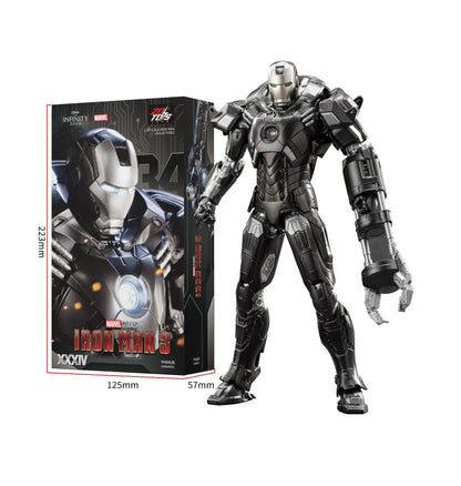 ZD Toys Marvel Infinity Saga Iron Man Mark 34 (MK XXXIV) Action Figure (7 Inch) | 1:10 Scale Premium Collectible