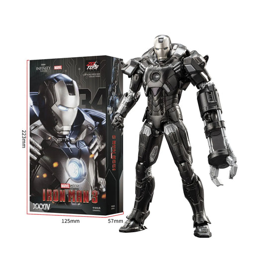 ZD Toys Marvel Infinity Saga Iron Man Mark 34 (MK XXXIV) Action Figure (7 Inch) | 1:10 Scale Premium Collectible