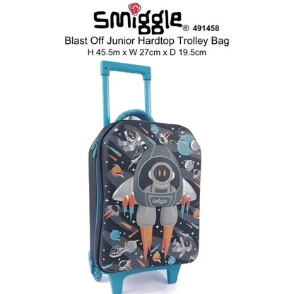 Smiggle Junior Trolley Suitcase 16"Inch – Hardtop Kids Travel Bag with Wheels & Pull-Out Handle