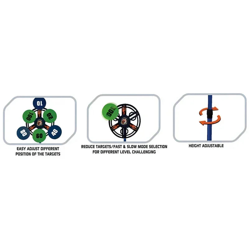 Innov8 Sports Spin Target Attack Archery Set for Kids 5+ | Bow & Arrow Shooting Game with Rotating Target Stand
