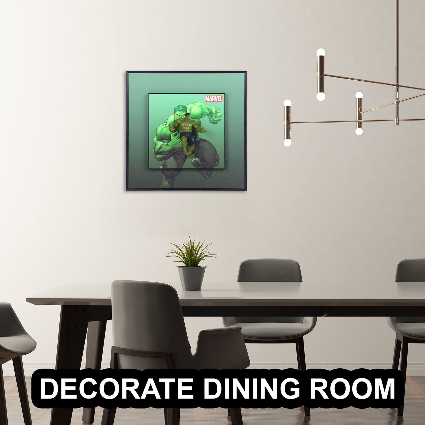 Unleash the Power: Hulk Action Figure Decorative Wall Frame - Transform Your Space with Superhero Strength