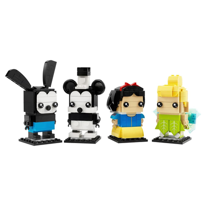 LEGO 40622 BrickHeadz Disney 100th Celebration Mickey Mouse, Snow White, Tinkerbell & Oswald The Lucky Rabbit (501 Pieces)