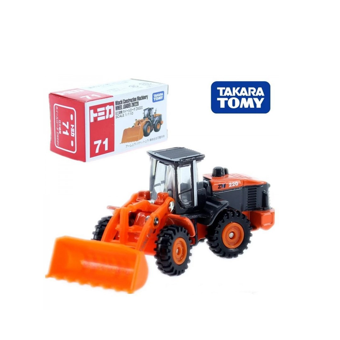 Tomica No.71 Hitachi WHEEL LOADER ZW220- TAKARA TOMY -Diecast Scale Model Car - 1/110