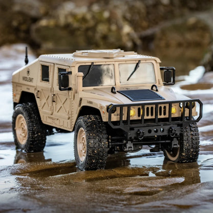 RC 4WD Military Climbing Truck 1:12 Scale | 2.4GHz Remote Control Off-Road Crawler with LED Lights, Independent Suspension & RTR Design