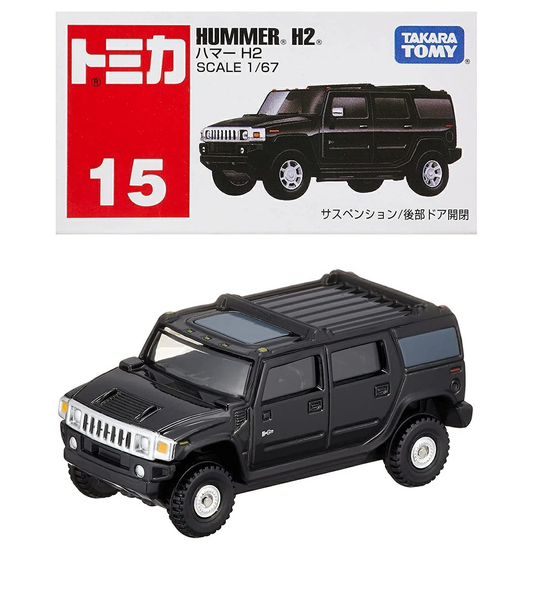 Tomica No.15 Hummer H2- TAKARA TOMY -Diecast Scale Model Car - 1/67