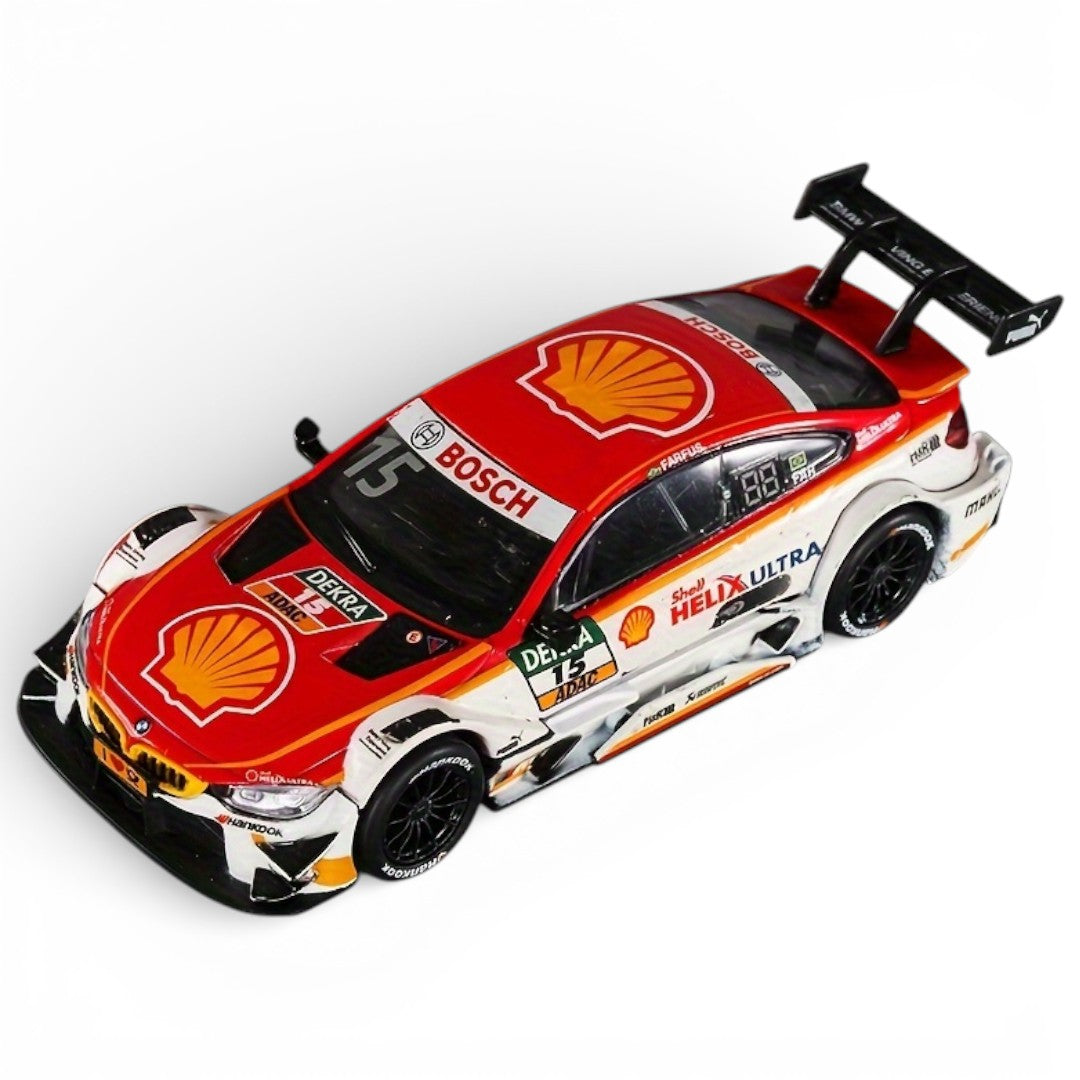RMZ Hobby 1:32 BMW M4 DTM Die-Cast Model Car – Red |Pull Back, Openable Doors, Light & Sound (664999)
