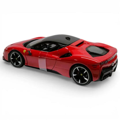 Bburago 1:24 Scale Ferrari SF90 Stradale Diecast Car Model – Official Licensed Collector’s Edition | Premium Red Alloy Sports Car (14+)