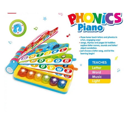 Phonics Piano for Kids – Infant Learning Toy with Lights, Music, and ABC Keys | Musical Instrument Gift for Toddlers Ages 18+ Months - Jaiman Toys