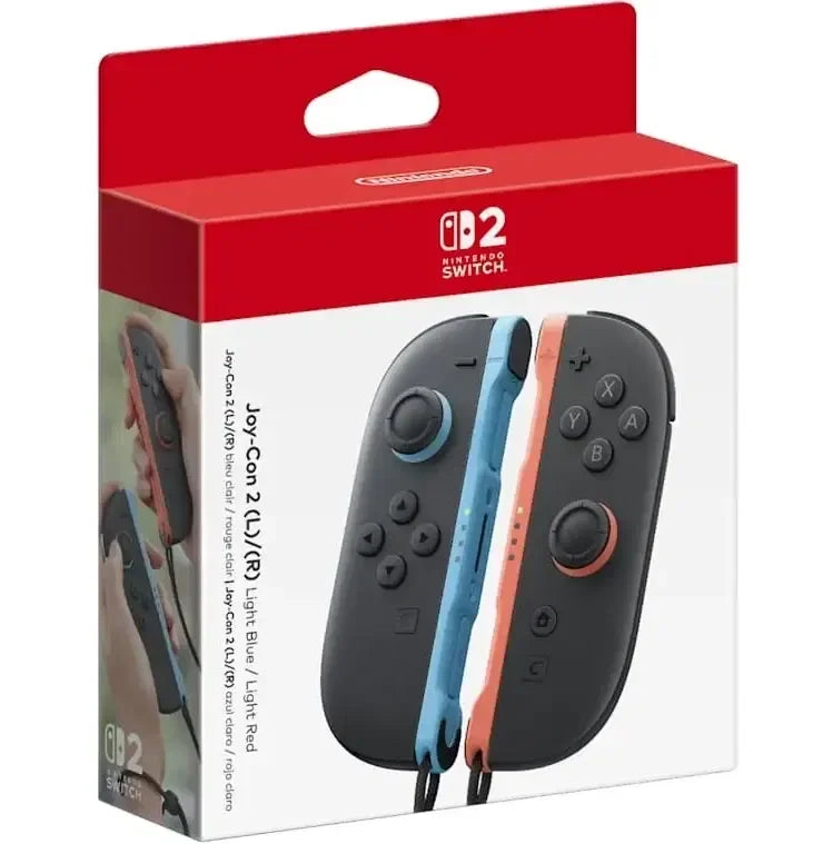 Nintendo Switch 2 Joy-Con Controllers (Light Blue/Light Red) - Jaiman Toys