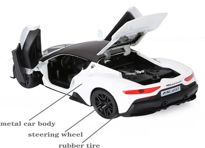 JOY JUNCTION 1:32 Scale Alloy Diecast Super Sports Car Model – Collector Edition with Openable Doors & Premium Finish (Yellown/ White)