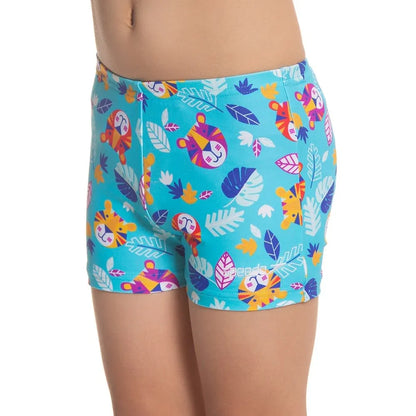 Speedo Jungle Terry Digital Allover Aquashort – Boys’ Swimwear, UPF 40+ Sun Protection, Chlorine-Resistant
