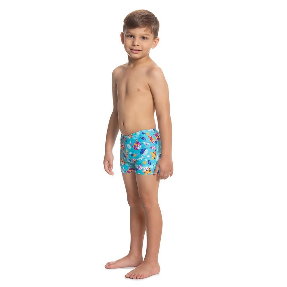 Speedo Jungle Terry Digital Allover Aquashort – Boys’ Swimwear, UPF 40+ Sun Protection, Chlorine-Resistant