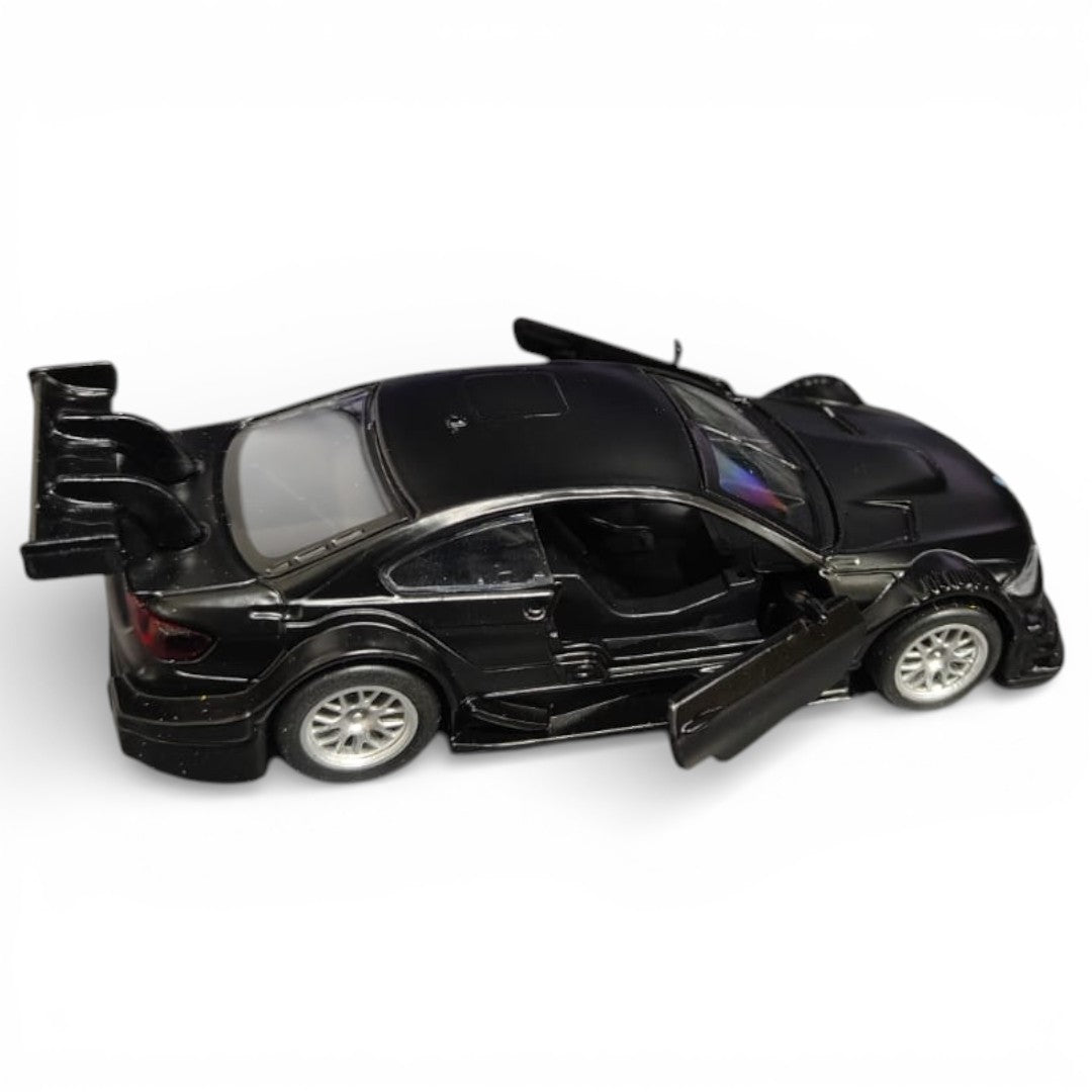 MSZ 1:42 BMW M3 DTM Die-Cast Model Car – Black | Pull Back, Openable Doors (67318S)