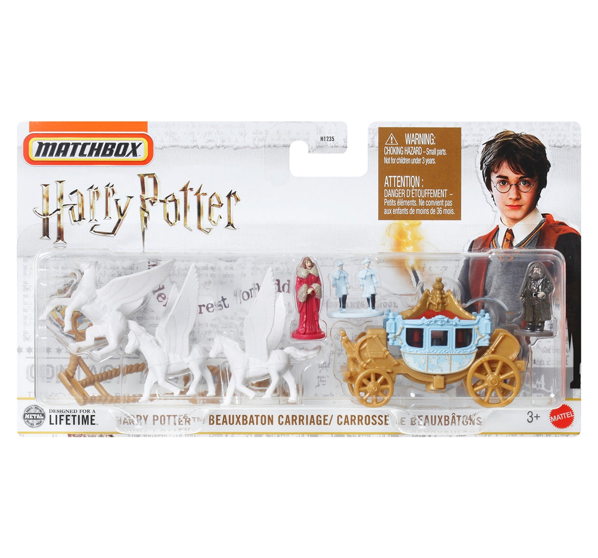 Matchbox Harry Potter Adventure Pack Die-Cast Carriage Playset with Thestrals, Figures & Accessories